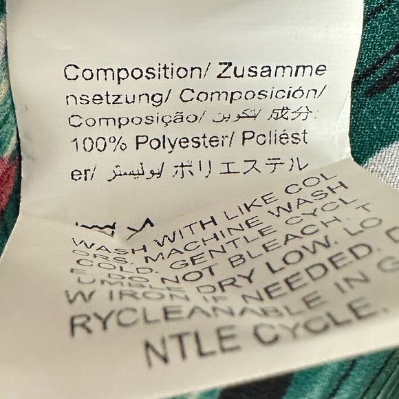 Tropical chic black faux wrap sundress size medium - Picture 5 of 7